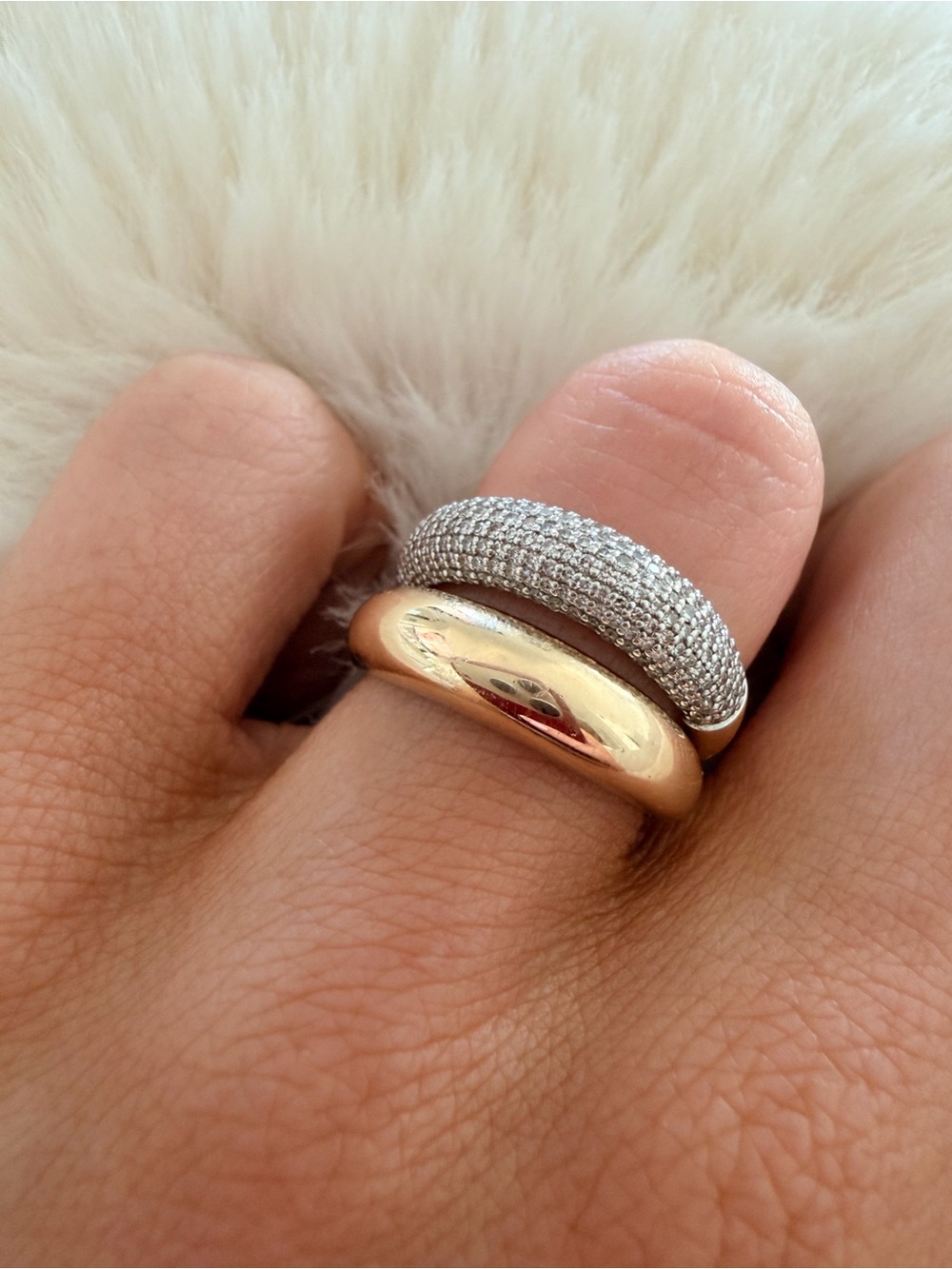 Ring Concierge Cloud Stack 14k Solid Gold and Earth Mined Natural Diamond Rings